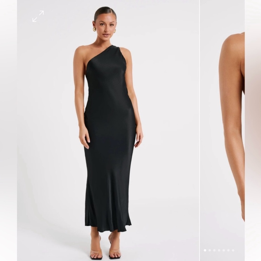 Meshki Black One-Shoulder Dress